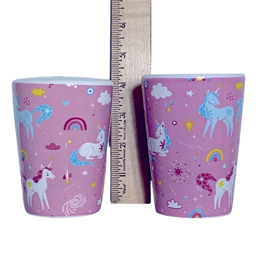 Kids Bath Accessories Unicorn Rainbow Toothbrush Holder Cup Soap Dispenser 3 PC